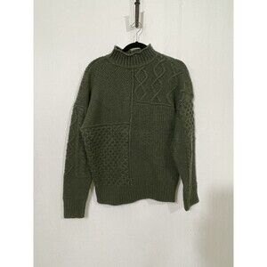 American Eagle Womens Solid Pullover Sweater Green S